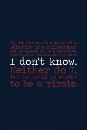 ... Holmes and John Watson from Sherlock, talking about Sherlock Holmes