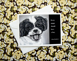 Dog quote card: Shih Tzu / Erma Bombeck wisdom
