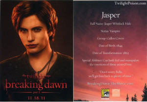 Alice, Jasper, Carlisle 'Breaking Dawn' Character Cards Revealed
