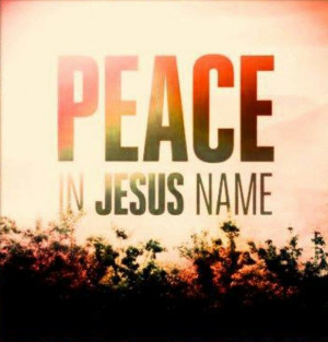 Jesus = Peace