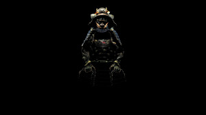 Samurai on a black background wallpapers and images