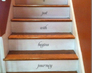Every journey begins with STAIRS stairway Vinyl Decal Vinyl Decal Home ...