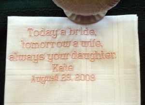 Personalized Wedding Handkerchiefs for Father of the Bride with Gift ...