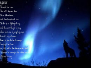 Poem dedicated to lost wolves