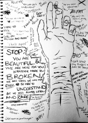 art blood depression suicide self harm self hate cut cutting emo ...