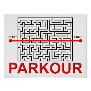 Parkour Maze Funny Poster