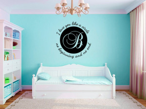 Initial Monogram Quote I Love You Like a Circle, No Beginning and No ...