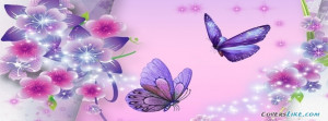 Purple Butterflies Facebook Timeline Cover