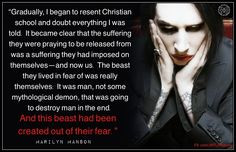 ... Marilyn Manson, atheism, anti-religion, religion, fear Manmad Fear