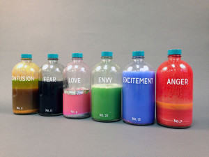 Rain-Inspired Glass Bottles