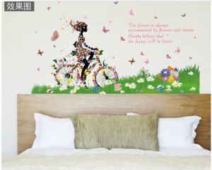 ... -vinyl-wall-stickers-bicycle-Girls-Butterfly-Wall-paster-for-kids.jpg