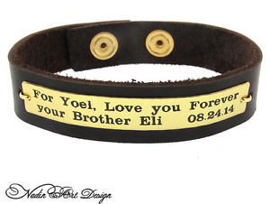 Engraved-Quote-Bracelet-for-Men-Personalized-Genuine-Leather-Wristband ...