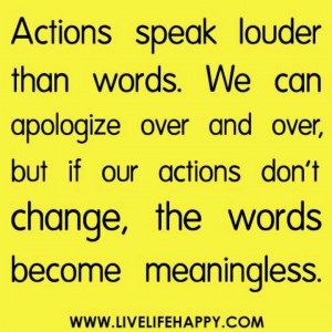 Action vs. Words