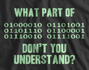 Funny Binary Code T-Shirt geek nerd computers Computer Code What Part ...