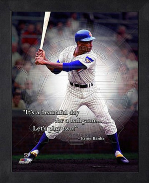 Ernie Banks Chicago Cubs 12X15 Framed Proquote at Amazon.com