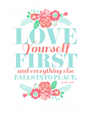 FREE PRINTABLE: LOVE YOURSELF FIRST