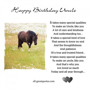Birthday Uncle - It takes many special qualities to make an Uncle ...
