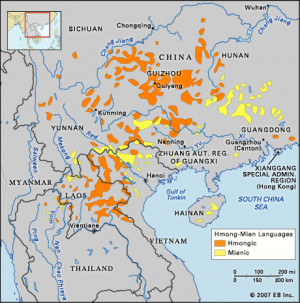 Map Hmong Migration