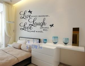 Details about Quotes LIVE LAUGH LOVE Letters Wall Stickers Decor Art ...