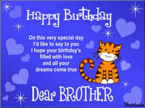 lovely ecard for your beloved brother on this birthday.