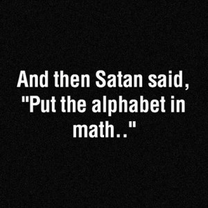 And then Satan said, 