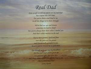 REAL DAD PERSONALIZED STEP DAD POEM BIRTHDAY, FATHERS DAY OR