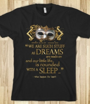 Shakespeare's The Tempest Dreams Quote (Gold Version)