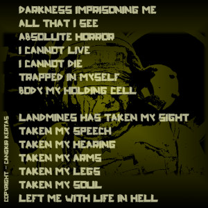 ... Metallica through this song, One , from the album And Justice For All