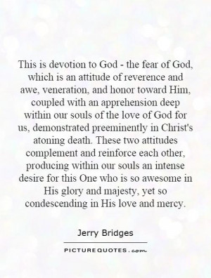 coupled with an apprehension deep within our souls of the love of God ...