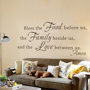 ... Food Before Us Vinyl Religious Lettering Scripture Verse Wall Quotes