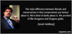 difference between liberals and conservatives is that conservatives ...