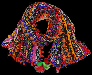 pom pom jurk korin zwart