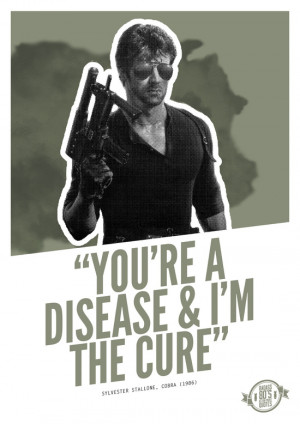 Badass 80's Action Movie Quotes - Cobra Canvas Print