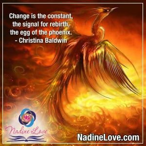 Change is the constant, the signal for rebirth, the egg of the phoenix ...