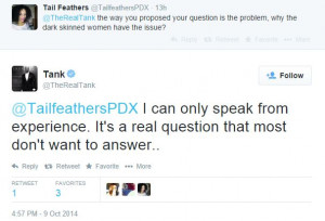 Singer Tank has come under fire following controversial comments about ...