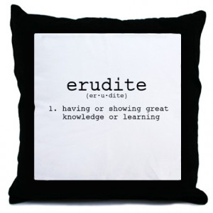 Erudite Definition Throw Pillow
