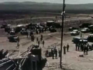 Color footage of atomic bomb tests in Nevada - Soldiers being exposed ...
