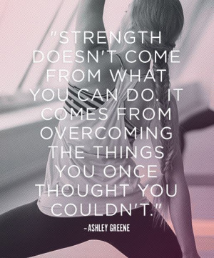 Fitness Motivation Quote – Strength doesn’t come from what you can ...