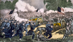 The Battle of Gettysburg, lithograph (Currier and Ives/Wikimedia ...