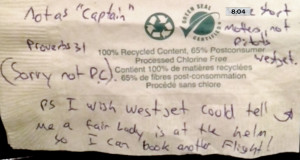 Call me kooky, but I am impressed by any pilot who navigates my ass ...