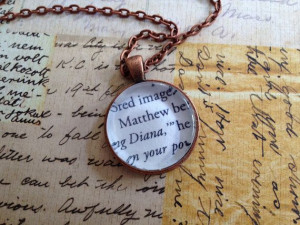 Matthew / Diana Book Quote Pendant Inspired by the All Souls Trilogy ...