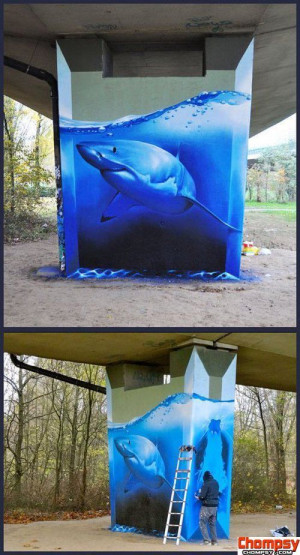 Amazing Shark Graffiti