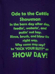 Show Cattle Shirts | CATTLEJUNKY T'S
