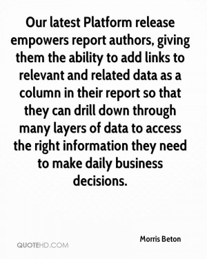Our latest Platform release empowers report authors, giving them the ...