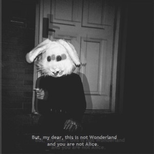 quote Black and White tumblr song Grunge dark wonderland rabbit 3D ...