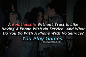 Relationship Without Trust Quotes