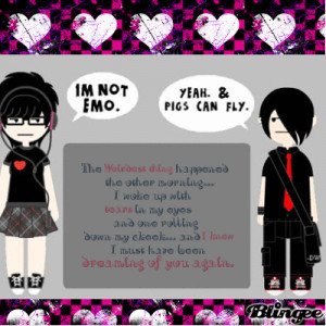 Emo Love Quotes Cartoon Emo couple cartoon