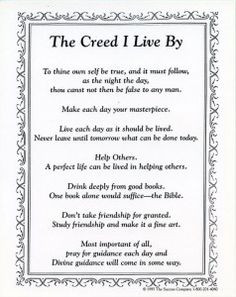 John Wooden's The Creed I Live By More