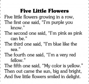 Five Little Flowers - Wee poem for May Day or Spring ༻ ༺