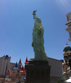 ... ½ scale statue of liberty at the new york new york hotel in las vegas